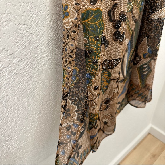 Vintage 70s Sue Brett Floral Midi Dress with Matching Kimono - Picture 7 of 14